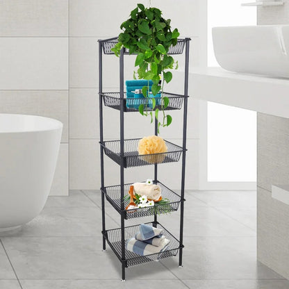 Kitchen Racks: Bomessi 5-Tier Multi-Functional Rolling Storage Shelves