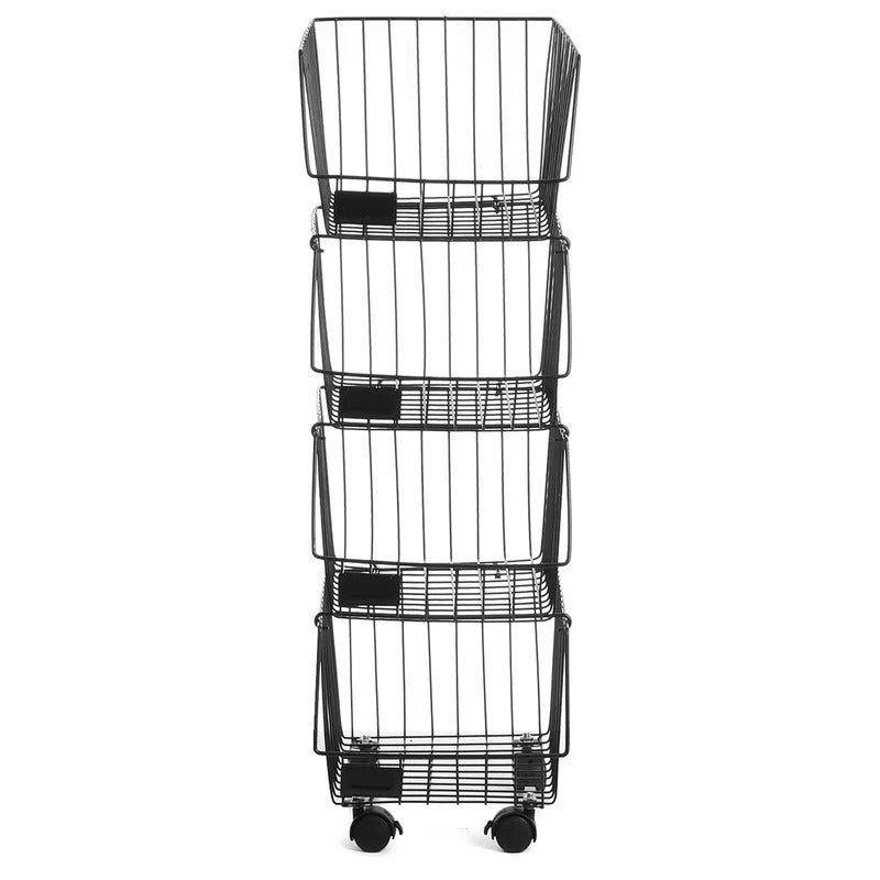 Kitchen Racks: Florida 31.49" H x 10.62" W x 13.38" D Market Basket Kitchen Storage Rack