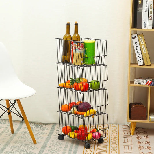 Kitchen Racks: Florida 31.49" H x 10.62" W x 13.38" D Market Basket Kitchen Storage Rack