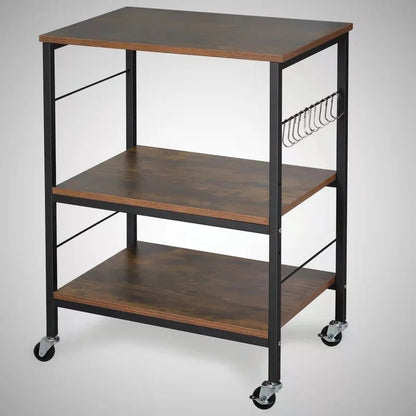 Kitchen Shelves: Foxon 28" H X 16" W X 23" D 3 Tiers Kitchen Cabinet Rack