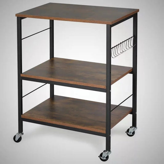 Kitchen Shelves: Foxon 28" H X 16" W X 23" D 3 Tiers Kitchen Cabinet Rack