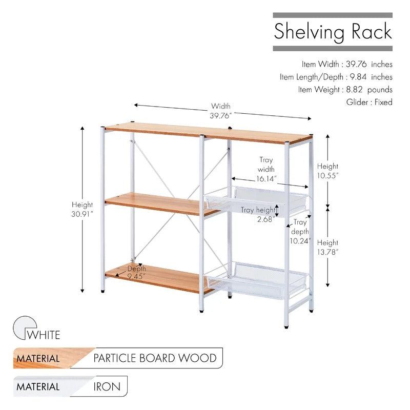 Kitchen Racks: Gefanop 30.91" H x 39.76" W x 9.84" D 3-Tier Shelving Unit