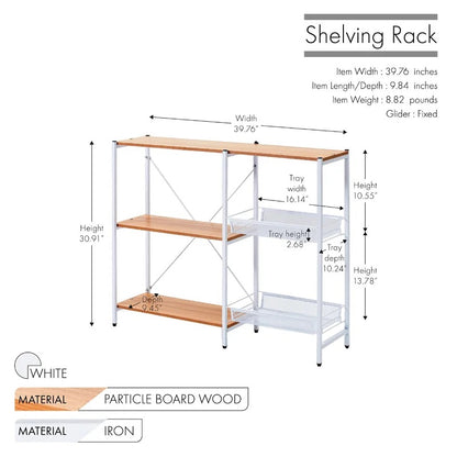 Kitchen Racks: Gefanop 30.91" H x 39.76" W x 9.84" D 3-Tier Shelving Unit
