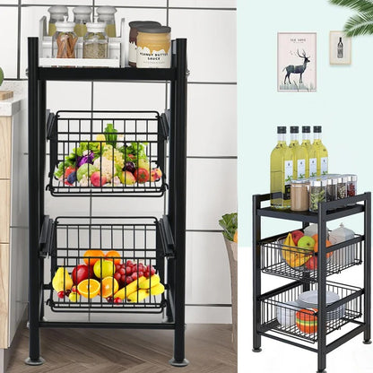 Kitchen Racks: Gellan 24" H x 15" W x 11.8" D Kitchen Storage Rack