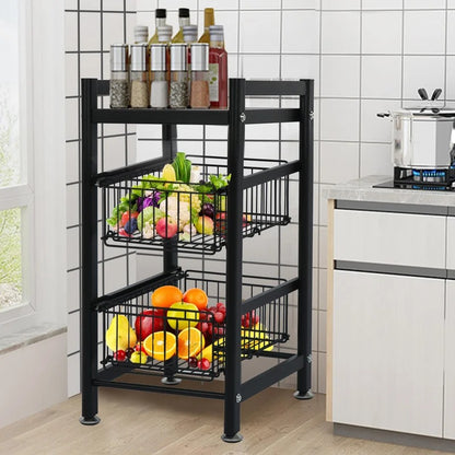 Kitchen Racks: Gellan 24" H x 15" W x 11.8" D Kitchen Storage Rack