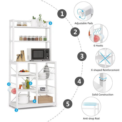 Kitchen Racks: Jeyufo 62.99" H x 31.5" W x 15.75" D Storage Rack