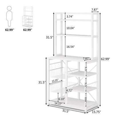 Kitchen Racks: Jeyufo 62.99" H x 31.5" W x 15.75" D Storage Rack