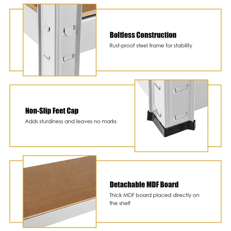 Kitchen Shelves: Kyworm 72" H x 36" W x 16" D Shelving Unit