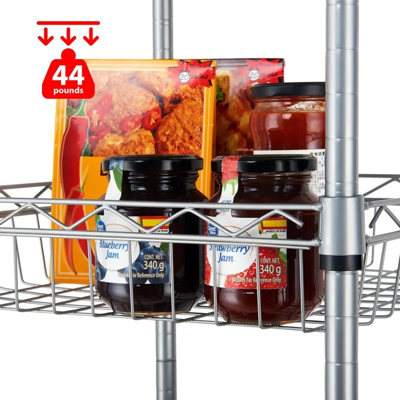 Kitchen Shelves: Lexani 51.18" H x 13.38" W x 13.38" D Modern Unit