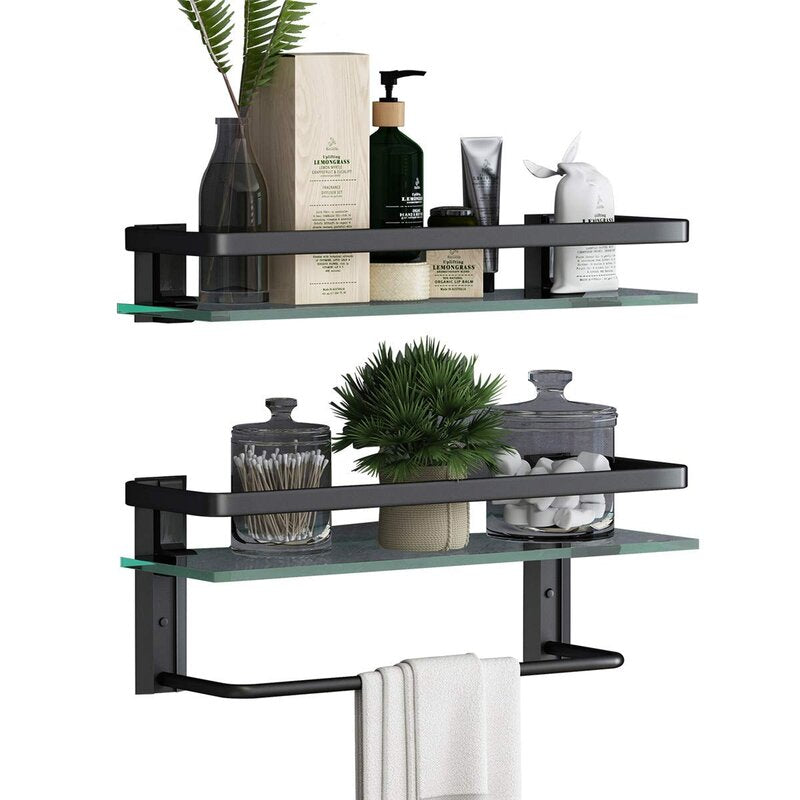 Kitchen Shelves : Rustproof Metal Wall Mounted Storage Shelves 2-Tier For Kitchen Bathroom
