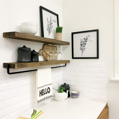 Kitchen Shelves : Side 2 Piece Pine Kitchen Shelves