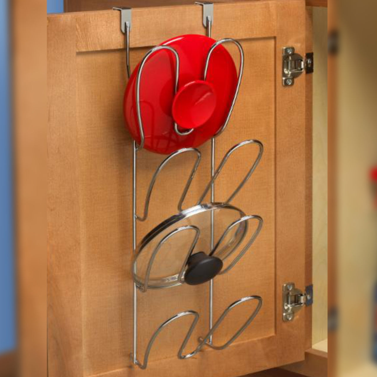 Kitchen Storage Unit: Diversified Over the Cabinet 3 Tier Lid Holder