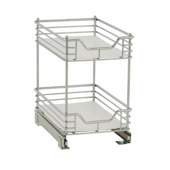 Kitchen Storage Unit: Fuzi Glidez Standard 2-Tier Under Cabinet Sliding Organizer