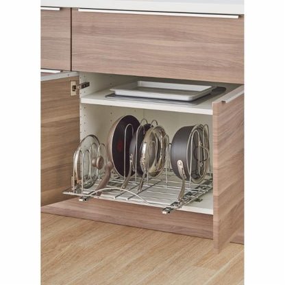 Kitchen Storage Unit: Jupor Sliding Pot Organizer