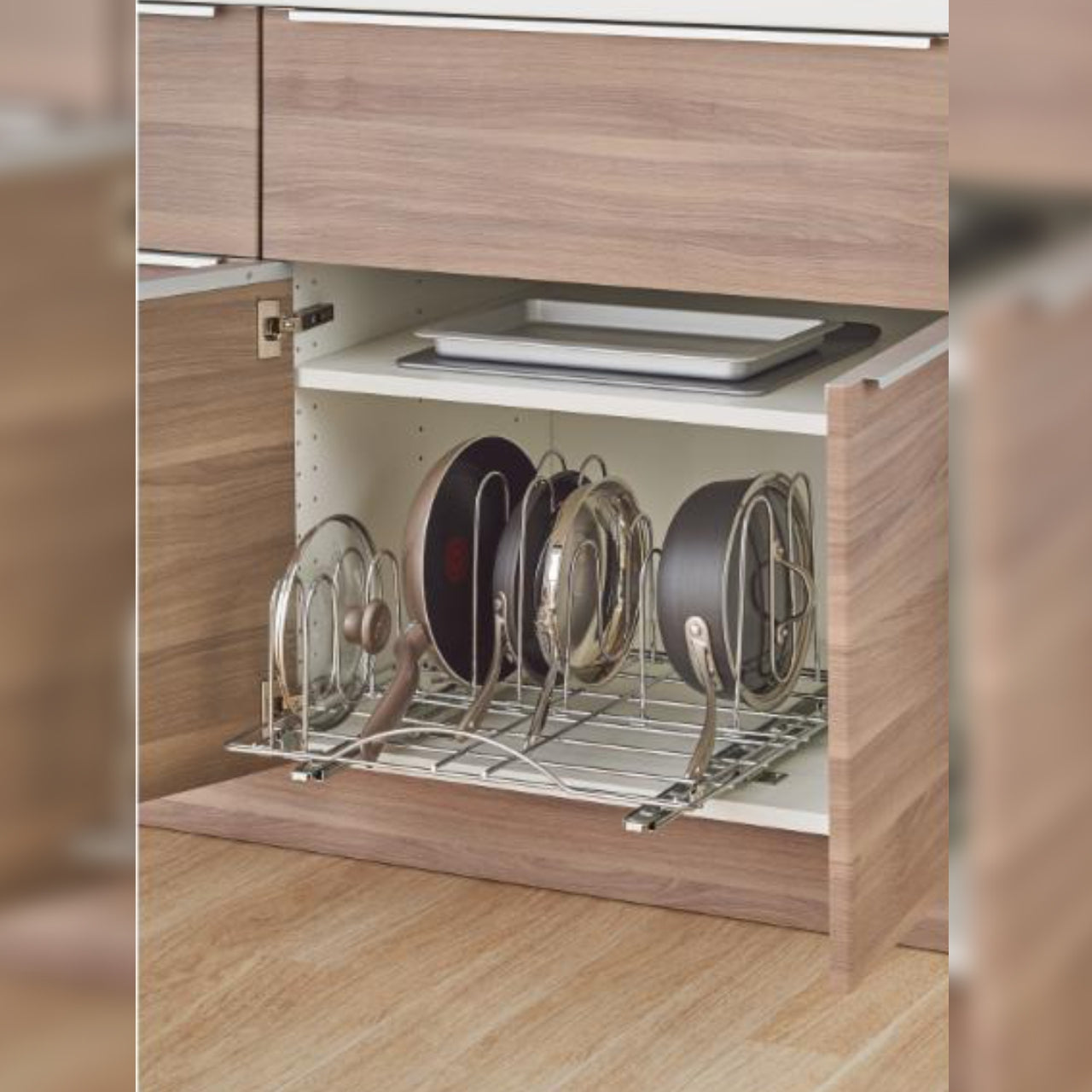 Kitchen Storage Unit Jupor Sliding Pot Organizer