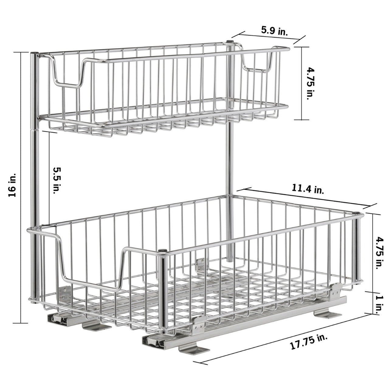Kitchen Storage Unit Recol Sliding Undersink Organizer
