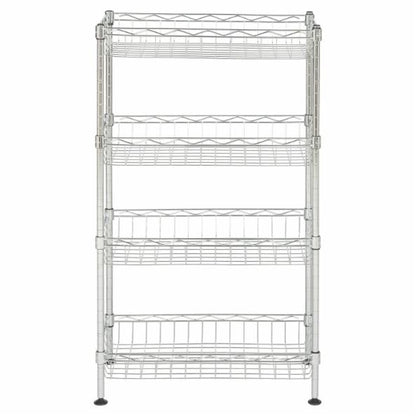 Kitchen Storage Unit: Wavfeh Gaston 4 Tier Chrome Wire Mini Storage Rack