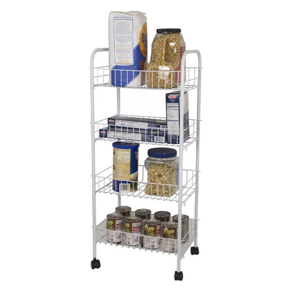 Kitchen Trolley: 15.3'' Stainless Steel Kitchen Cart and Locking Wheels