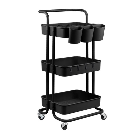Kitchen Trolley: 16.9'' Steel Kitchen Cart with Locking Wheels