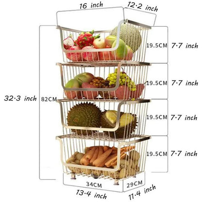 Kitchen Trolley: 16'' Stainless steel