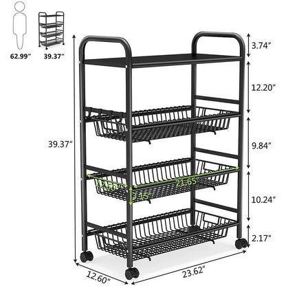 Kitchen Trolley:  23.62'' Standard Kitchen Cart