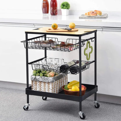 Kitchen Trolley: 24'' Kitchen Cart