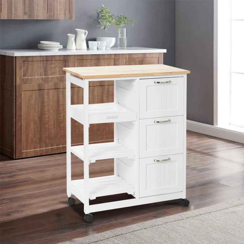 Kitchen Trolley: 26.4'' Kitchen Cart