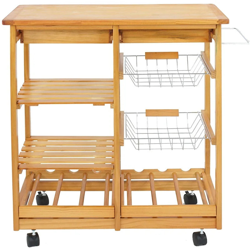 Kitchen Trolley: 26.5'' with Locking Wheels
