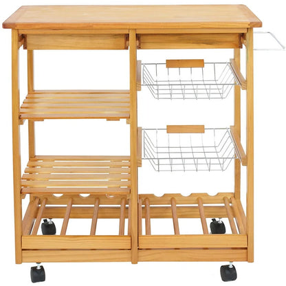 Kitchen Trolley: 26.5'' with Locking Wheels