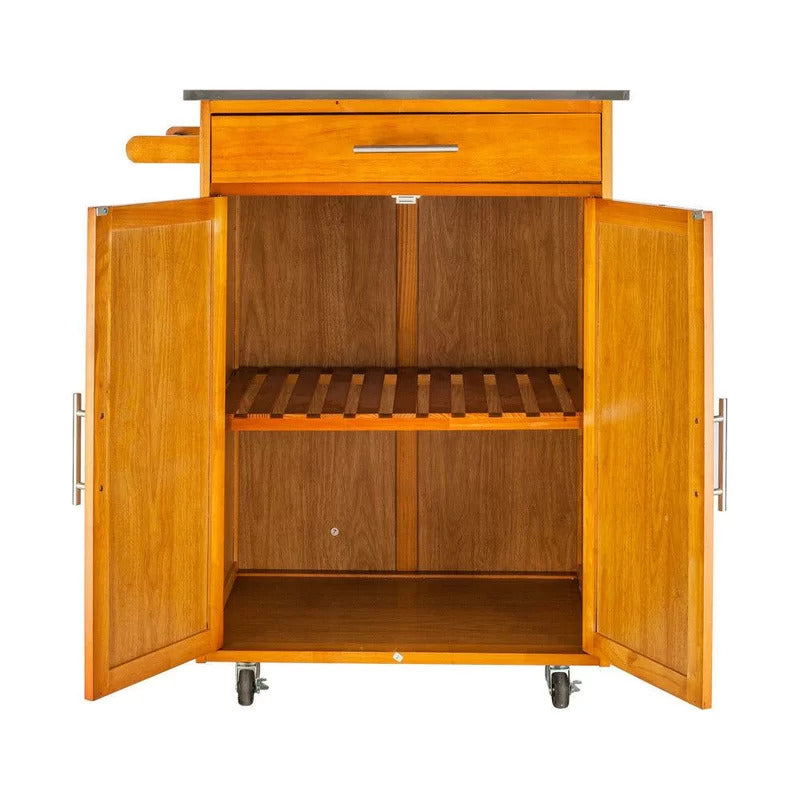 Kitchen Trolley: 28.74'' Kitchen Cart with Locking Wheels