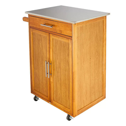Kitchen Trolley: 28.74'' Kitchen Cart with Locking Wheels