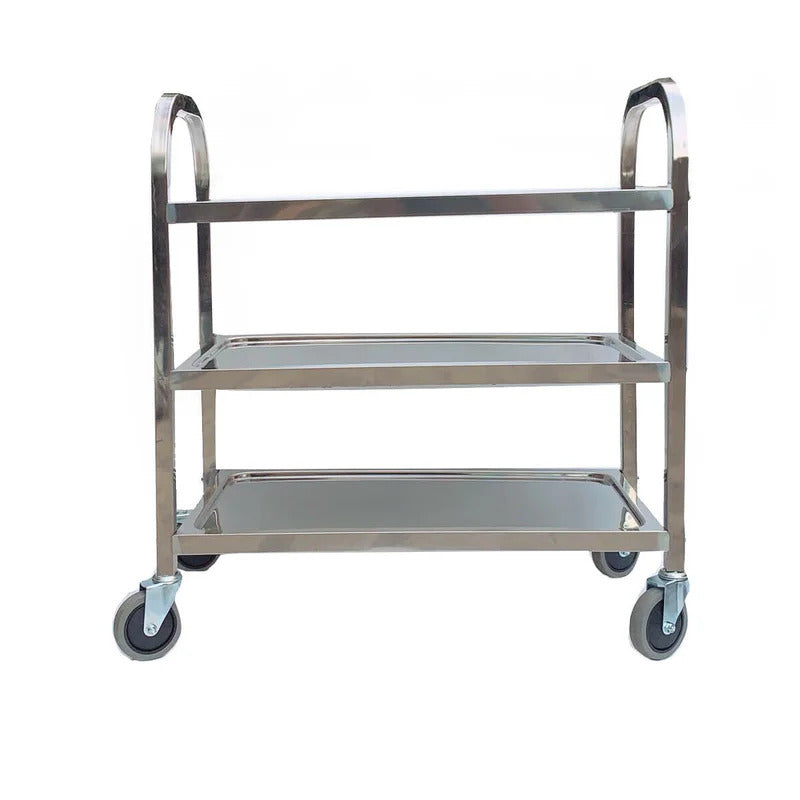 Kitchen Trolley: 30'' Rolling Stainless Steel Cart