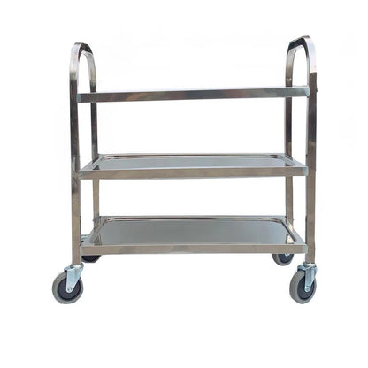 Kitchen Trolley: 30'' Rolling Stainless Steel Cart