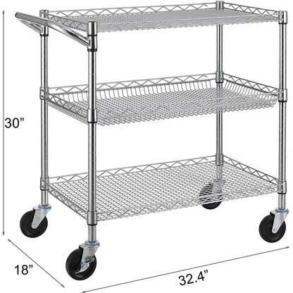 Kitchen Trolley: 30'' Standard Kitchen Cart