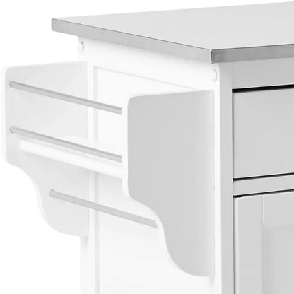 Kitchen Trolley: 47'' Kitchen Cart with Locking Wheels