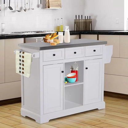 Kitchen Trolley: 50.75'' Kitchen Cart 