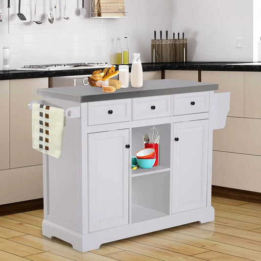 Kitchen Trolley: 50.75'' Kitchen Cart 