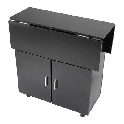 Kitchen Trolley: Black Wheeled Kitchen Trolley