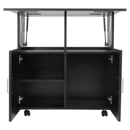 Kitchen Trolley: Black Wheeled Kitchen Trolley
