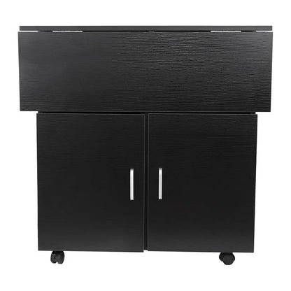 Kitchen Trolley: Black Wheeled Kitchen Trolley