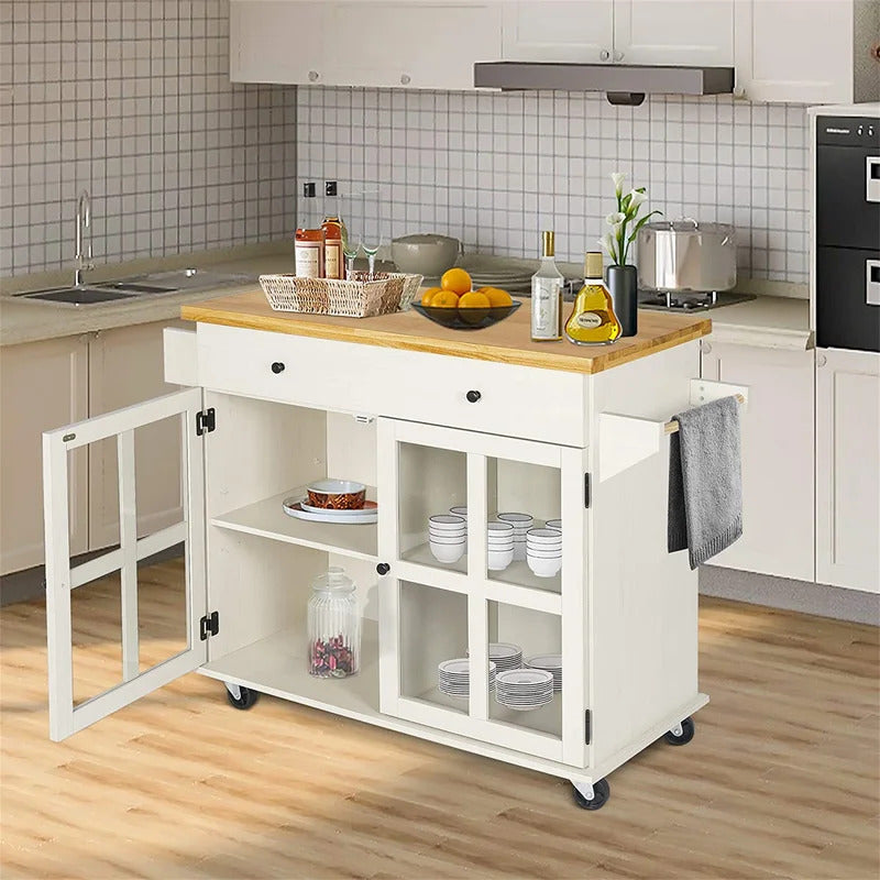 Kitchen Trolley: Large Storage Trolley Cart With Cabinet