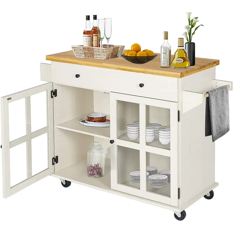 Kitchen Trolley: Large Storage Trolley Cart With Cabinet