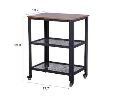 Kitchen Trolley Souder 23.62'' Stainless Steel Kitchen Cart with Locking Wheels