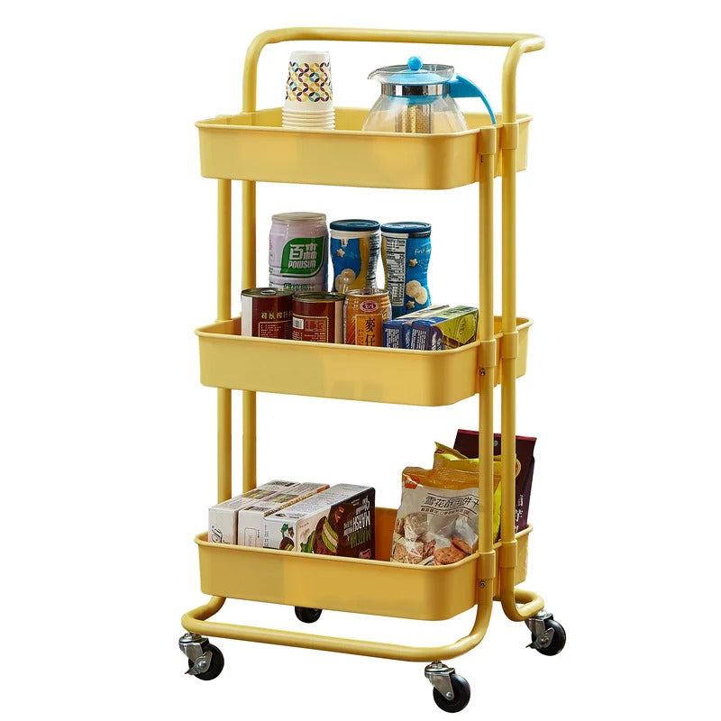 Kitchen Trolley: Trolley Kitchen Cart with Wheels 3 Layers