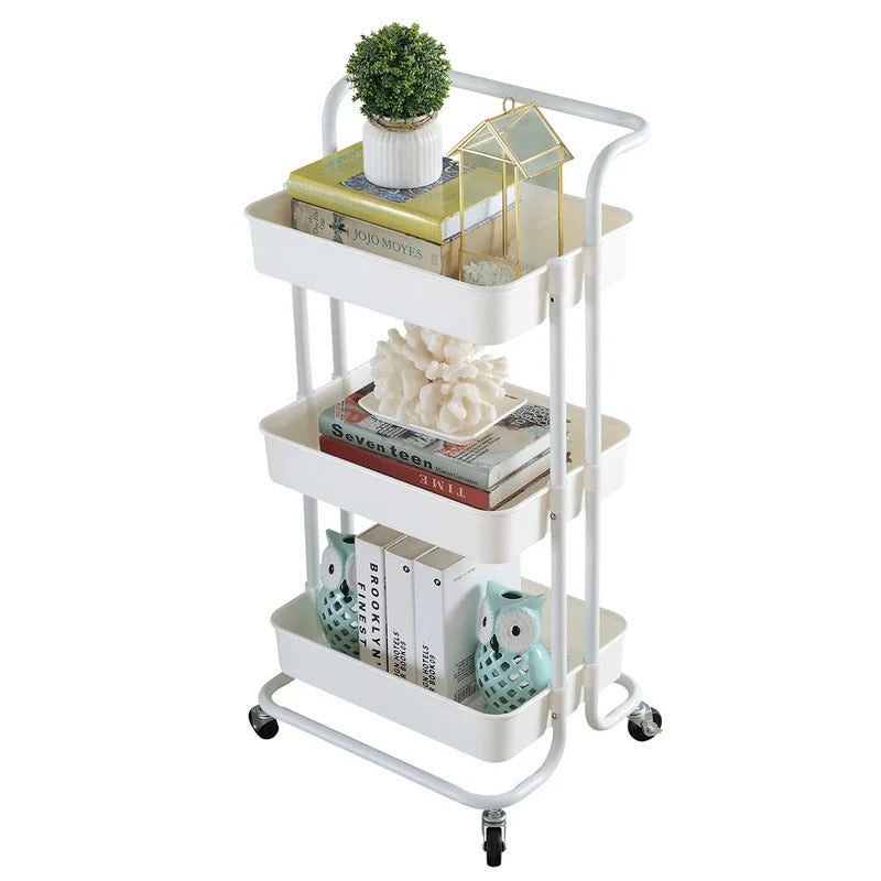 Kitchen Trolley: Trolley Kitchen Cart with Wheels 3 Layers