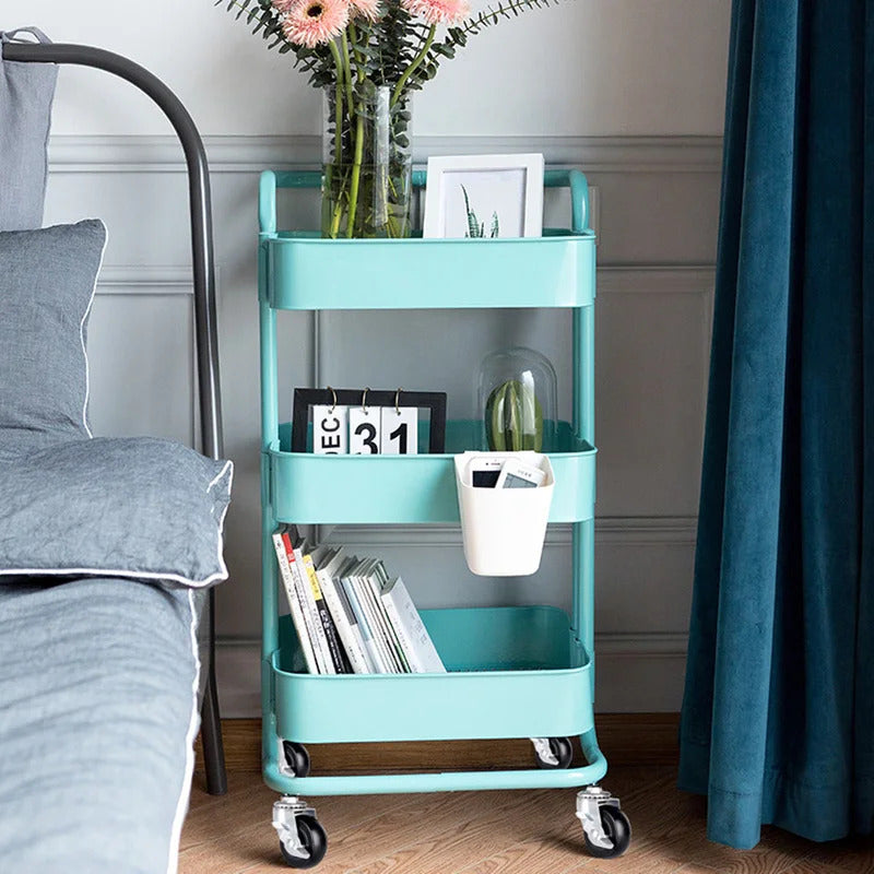 Kitchen Trolley: Trolley Kitchen Cart with Wheels 3 Layers