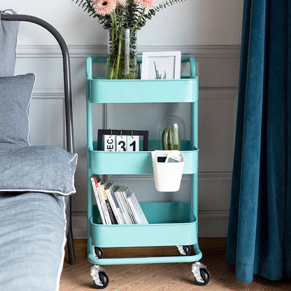 Kitchen Trolley: Trolley Kitchen Cart with Wheels 3 Layers