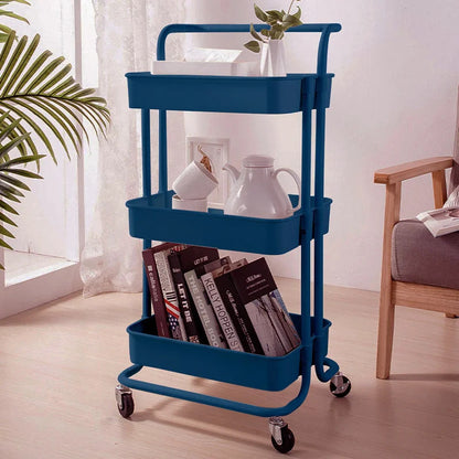 Kitchen Trolley: Trolley Kitchen Cart with Wheels 3 Layers
