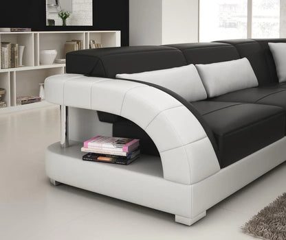 L Shape Sofa Set : Entile Leatherette 5 Seater Sofa Set