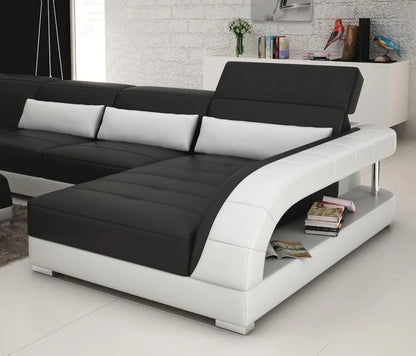 L Shape Sofa Set : Entile Leatherette 5 Seater Sofa Set